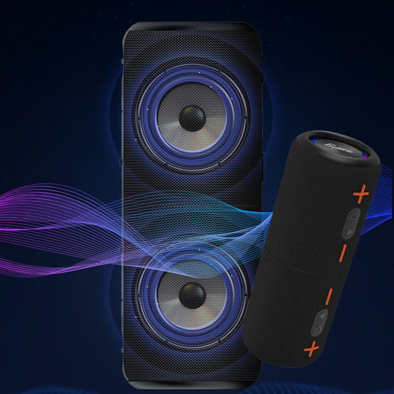 20W TWS Portable Bluetooth Speaker with LED Lights