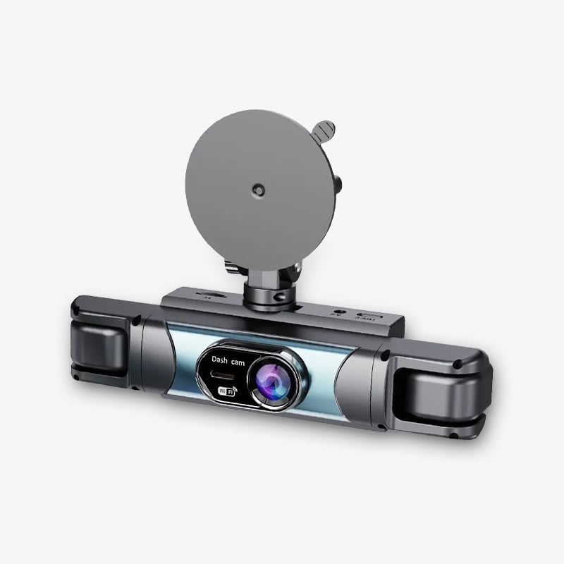 360° 4-Channel WiFi Dash Cam with Night Vision