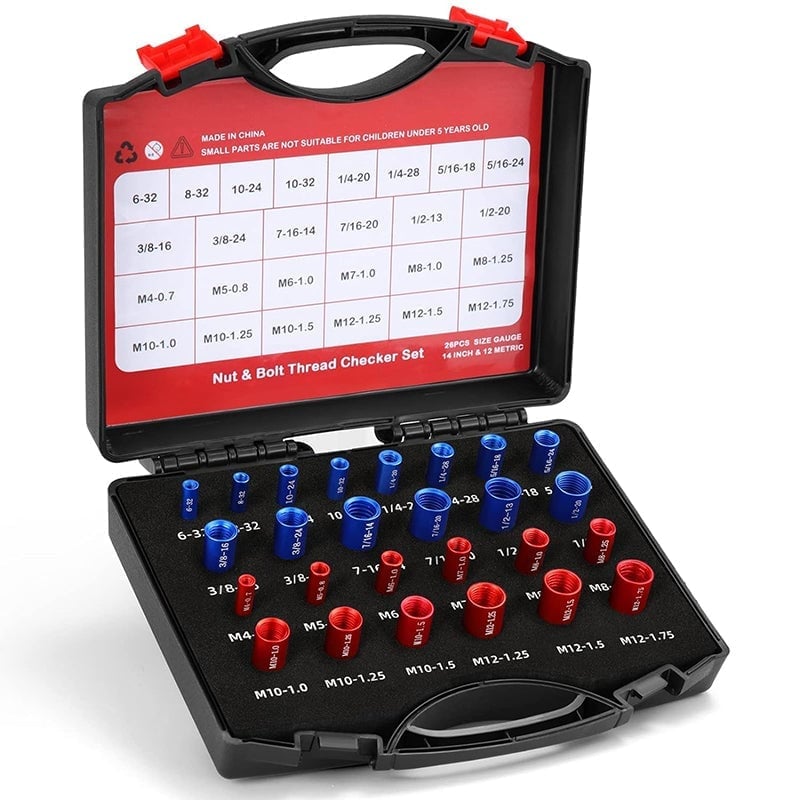 Metric Nut and Bolt Thread Checker Set