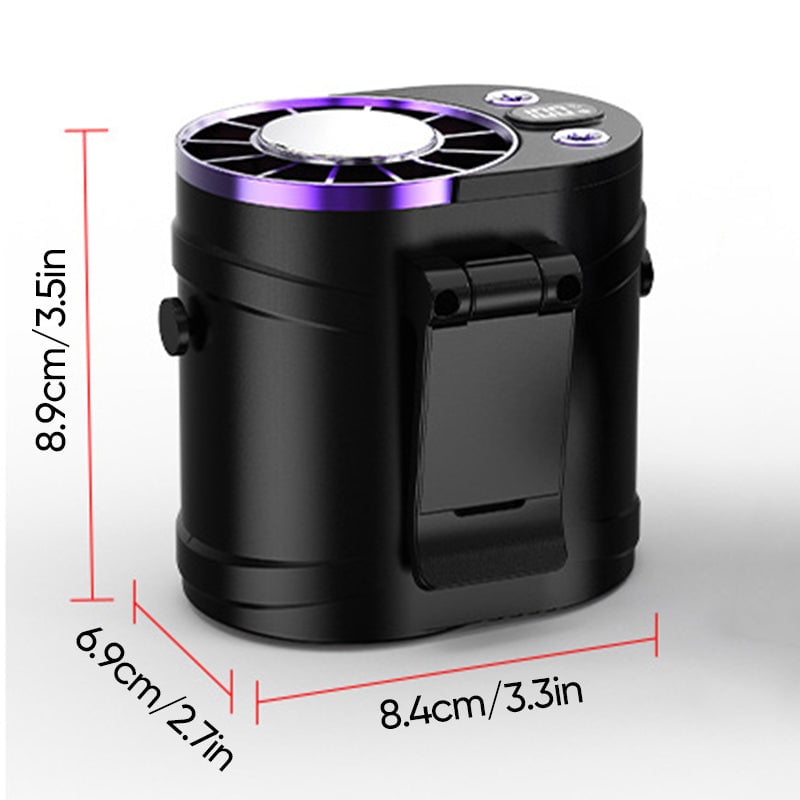 Rechargeable Clip-On Waist Fan with Ice Cooling