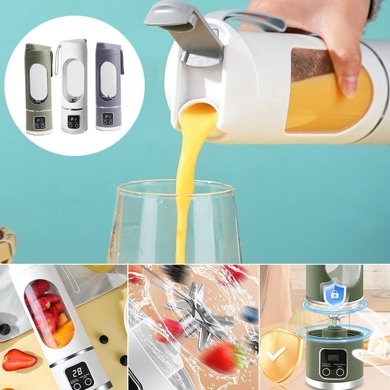 Rechargeable Portable Juicer with Dual Motor & 12-Blade System