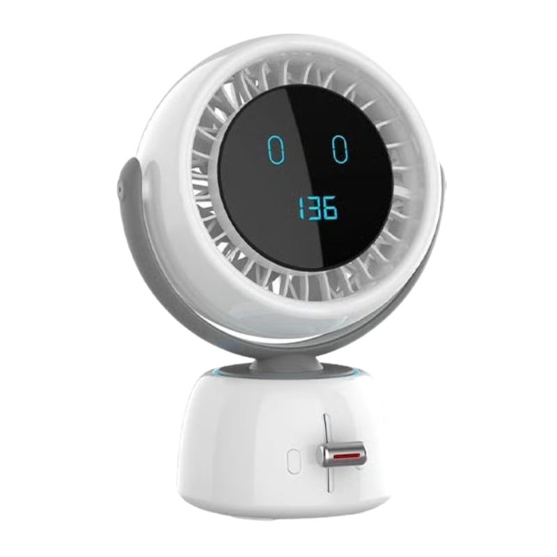 AI Face Tracking Turbo Desk Fan with 200-Speed Control