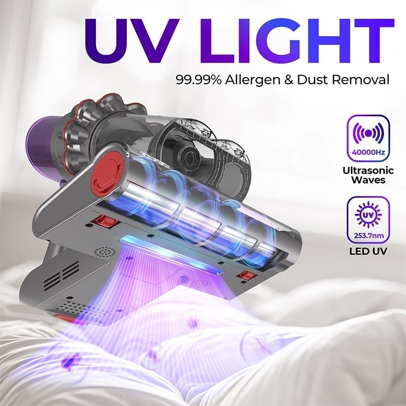 Powerful UV Bed Vacuum Cleaner with Smart Control Display