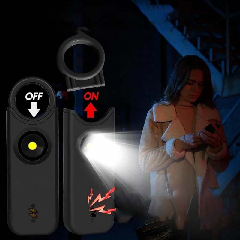 Rechargeable 135dB Personal Safety Alarm with LED Light