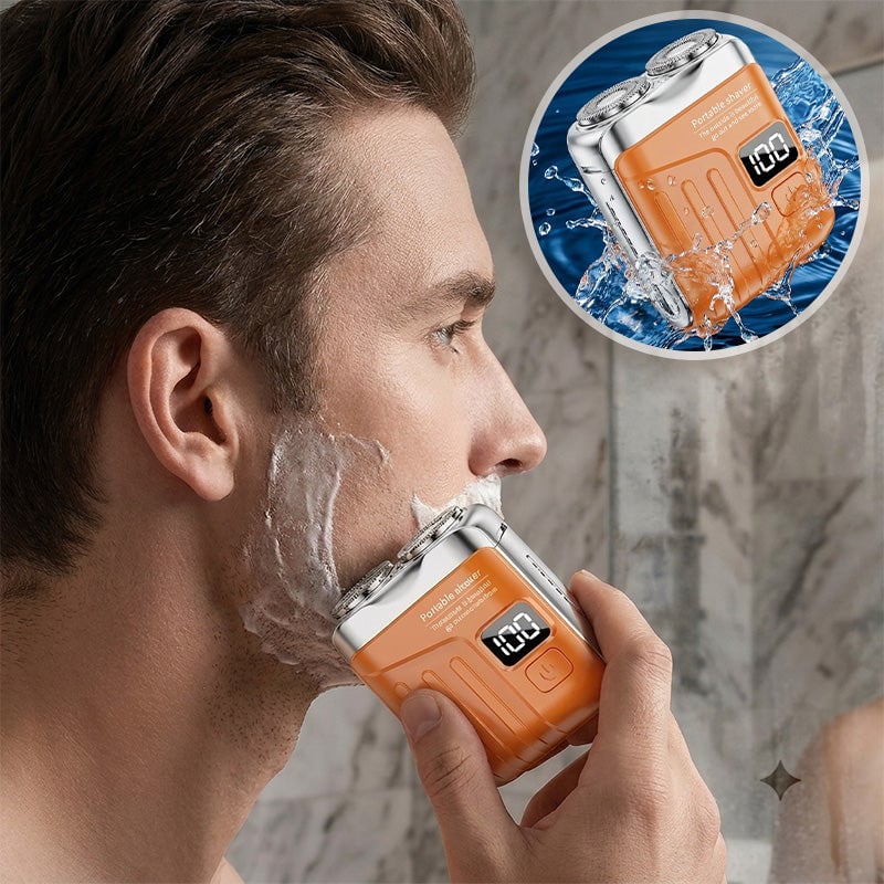 Rechargeable Dual-Head Electric Shaver with LED Display