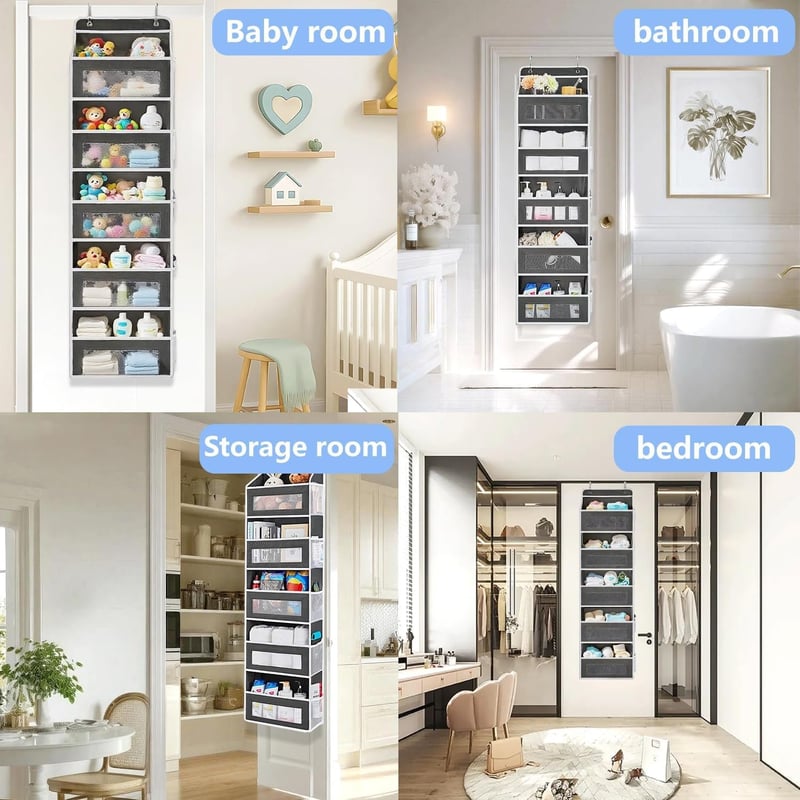 Five Tier Over The Door Organiser with Mesh Pockets