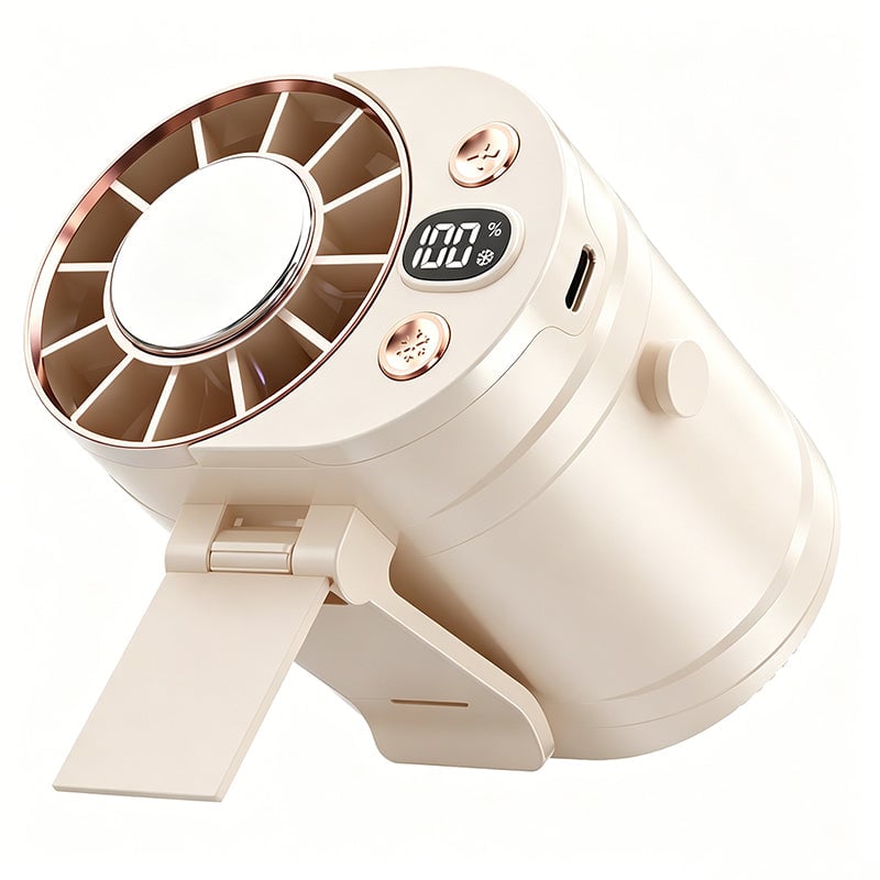 Rechargeable Clip-On Waist Fan with Ice Cooling