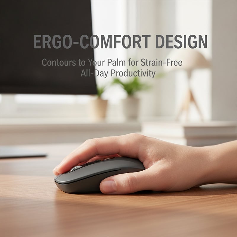 AI Voice Wireless Mouse with Translation & LCD Display