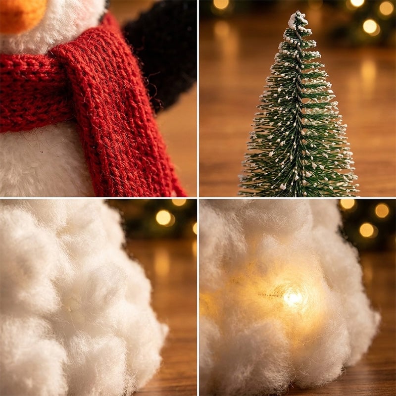 Light-Up Penguin Christmas Snow Decoration Set