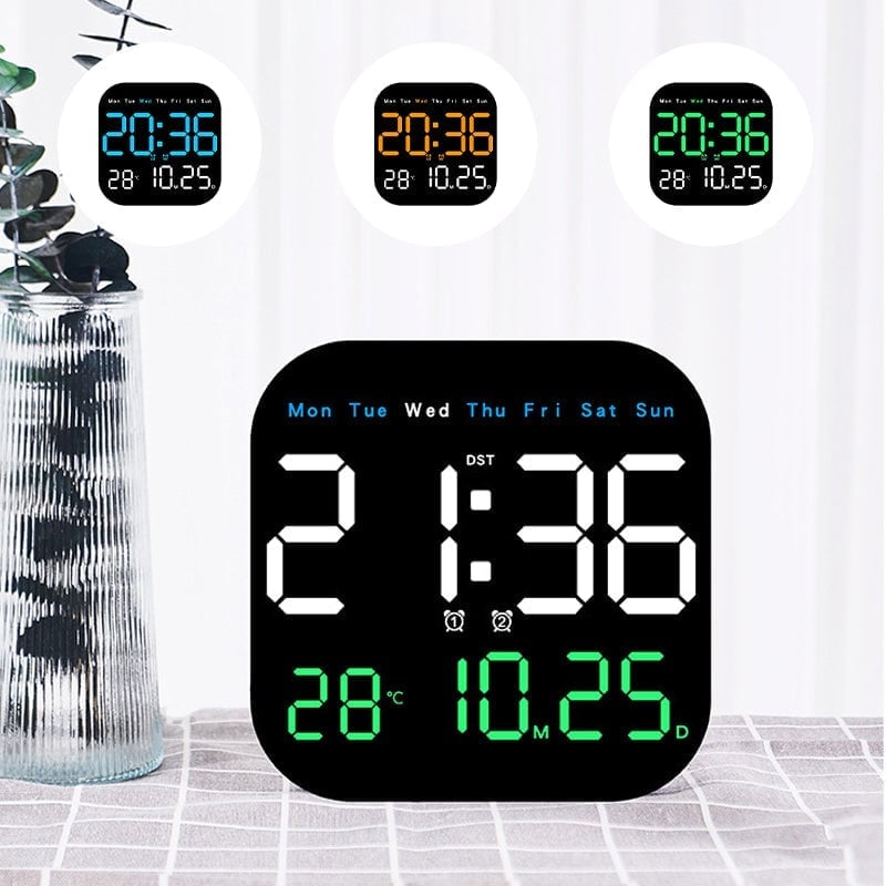 Multifunctional LED Digital Clock with Temperature & Remote Control