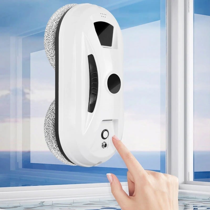 Automatic Smart Window Cleaning Robot with Dual Rotating Pads