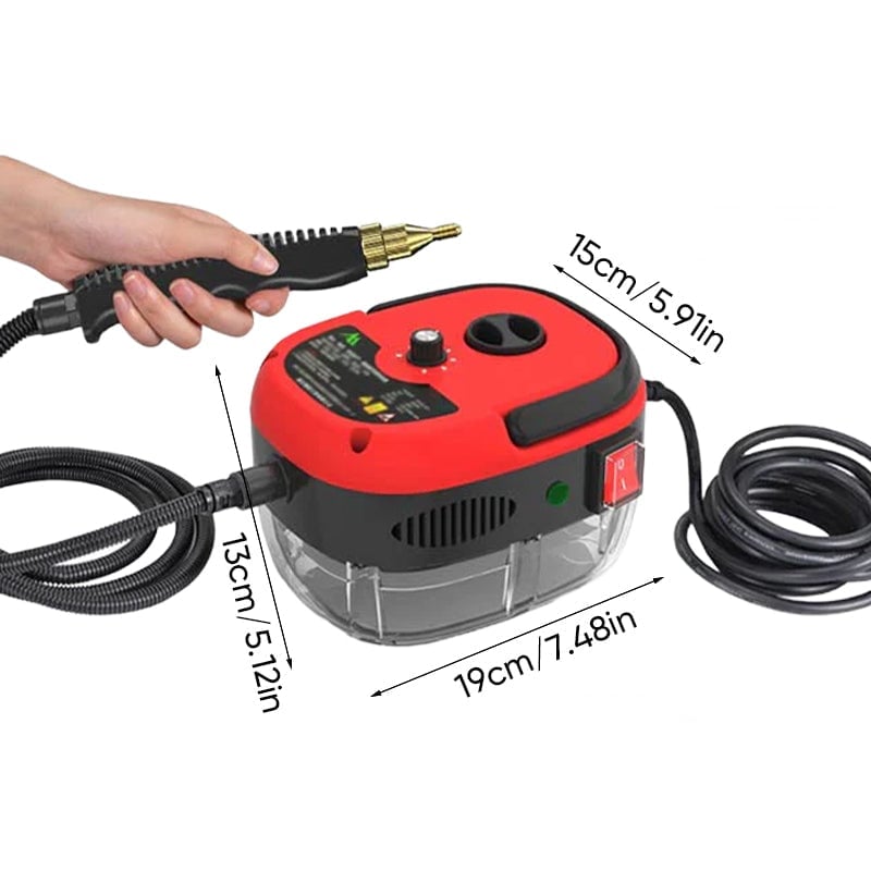 2500W Handheld High-Temperature Pressurised Steam Cleaner with Multiple Attachments