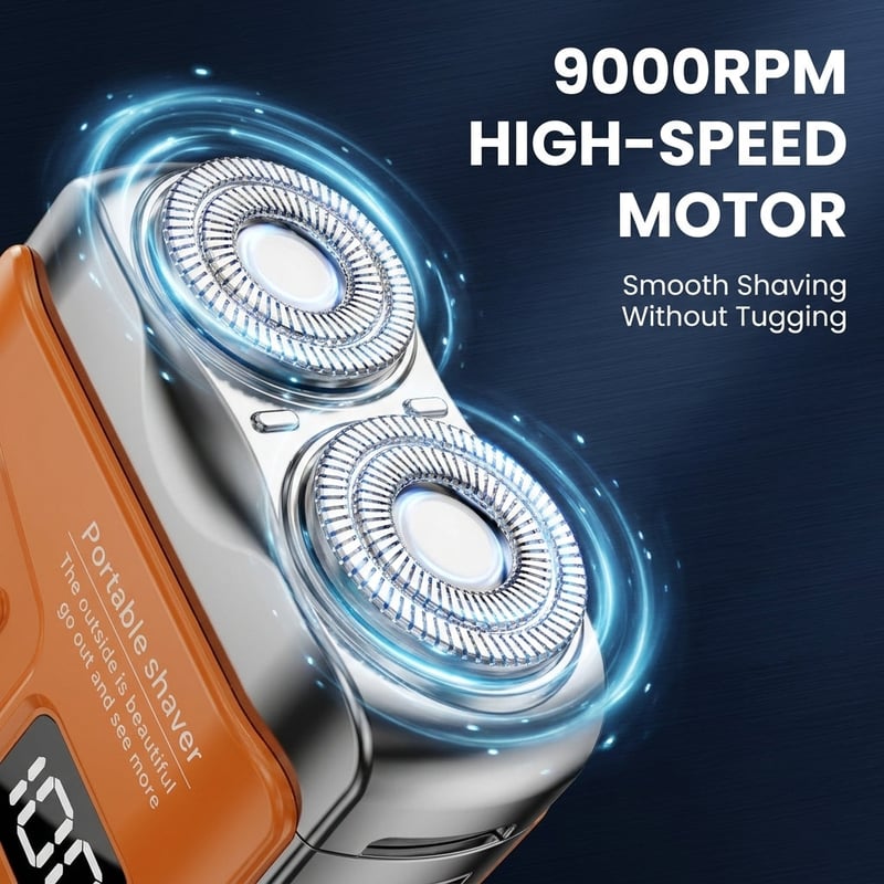 Rechargeable Dual-Head Electric Shaver with LED Display