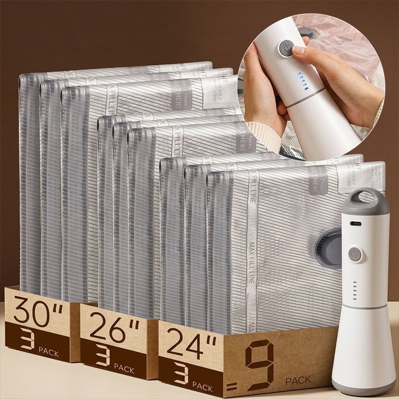 Travel Vacuum Storage Bags with Portable Electric Pump