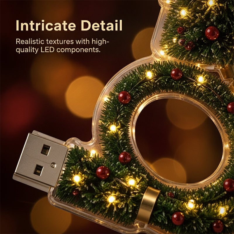 Christmas Tree LED Projection Lamp with 6 Festive Patterns
