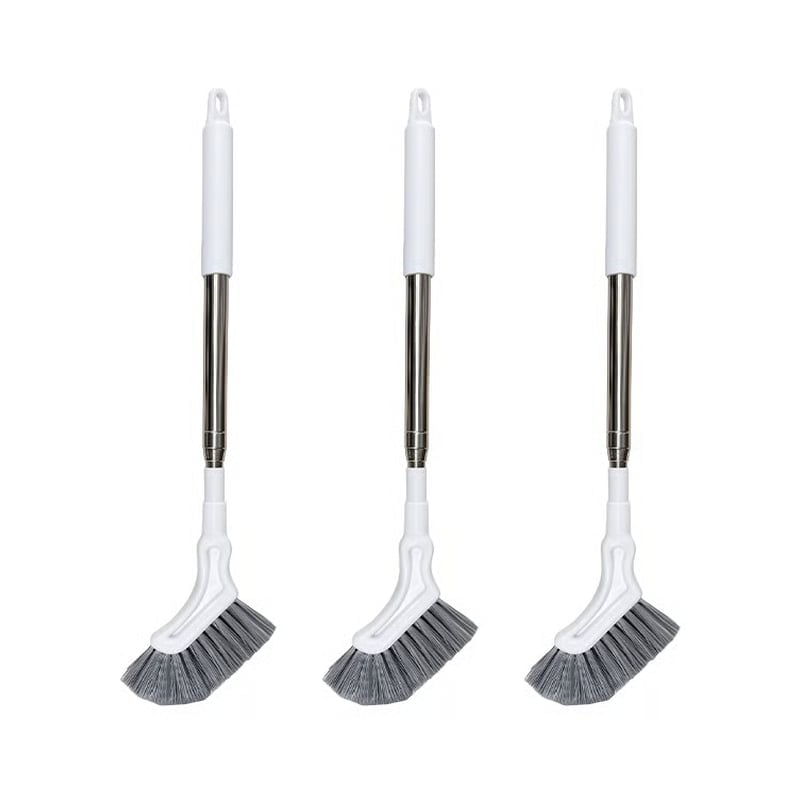 Extendable Crevice Gap Cleaning Brush with Angled Bristle Head