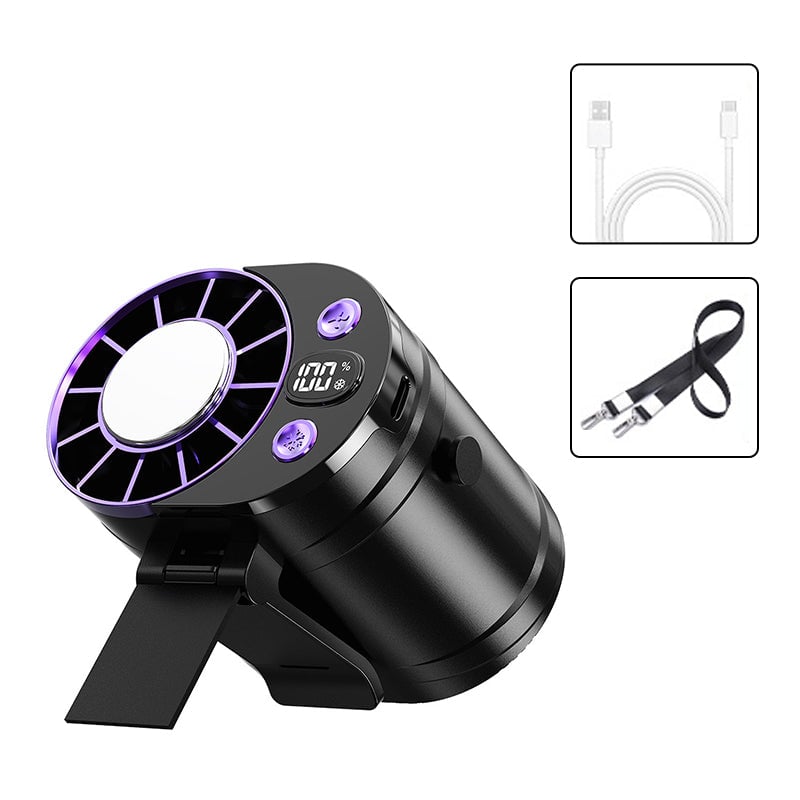 Rechargeable Clip-On Waist Fan with Ice Cooling
