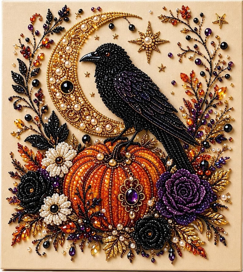 Halloween Pumpkin & Ghost Diamond Art Craft Kit