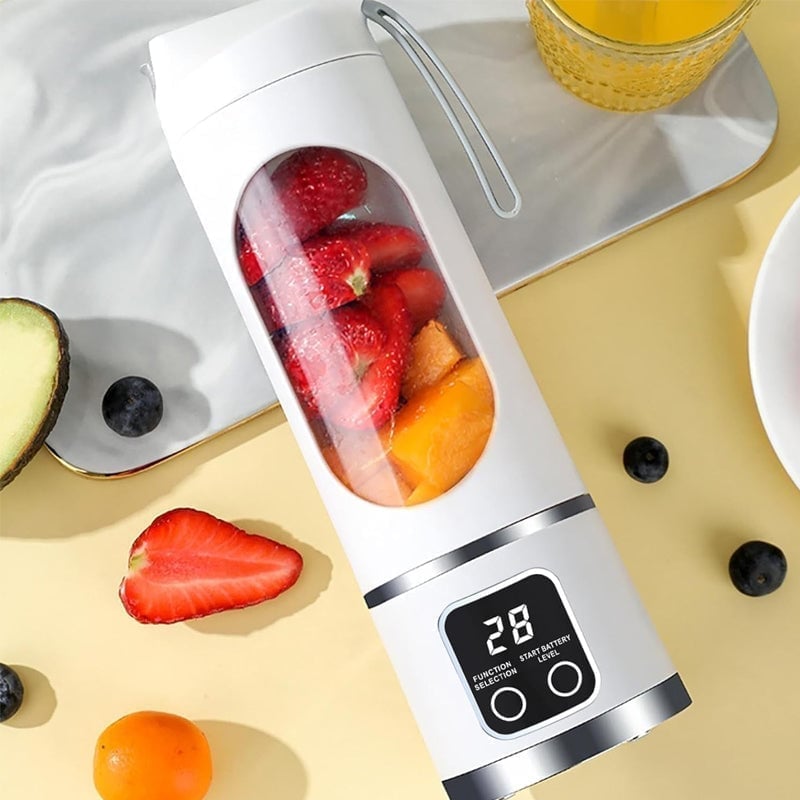 Rechargeable Portable Juicer with Dual Motor & 12-Blade System