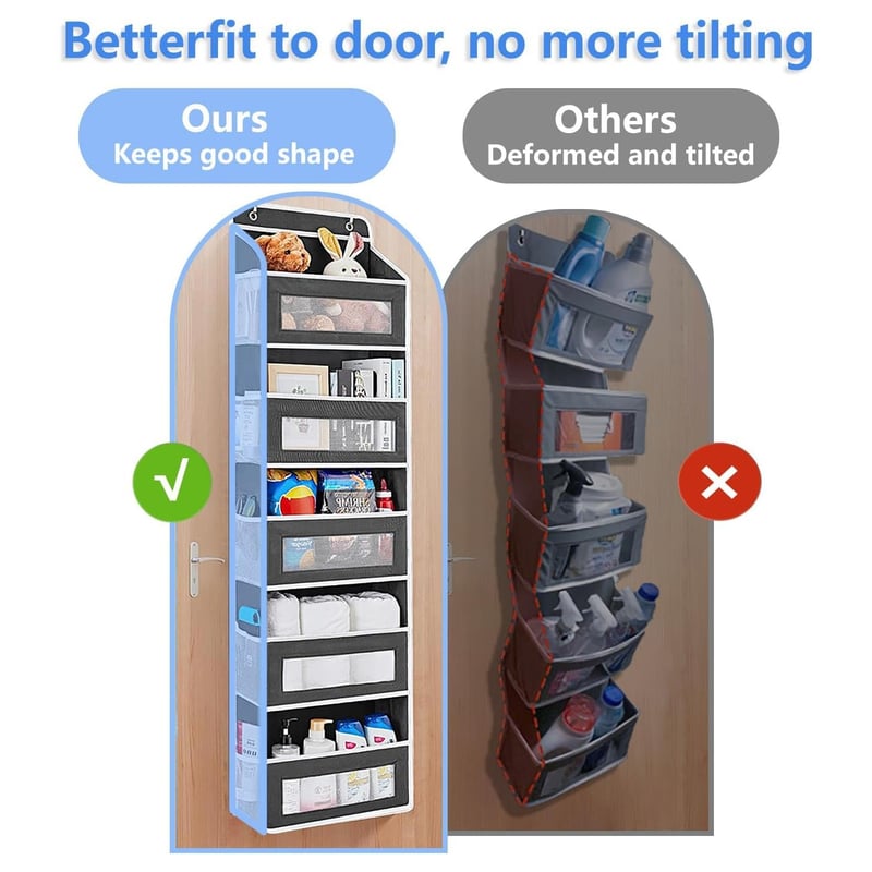 Five Tier Over The Door Organiser with Mesh Pockets