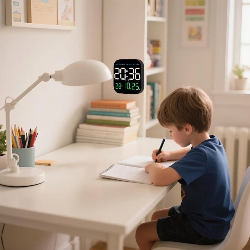 Multifunctional LED Digital Clock with Temperature & Remote Control