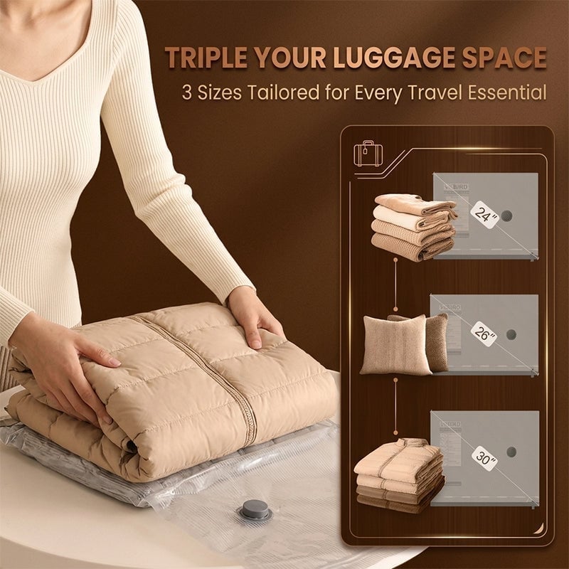 Travel Vacuum Storage Bags with Portable Electric Pump