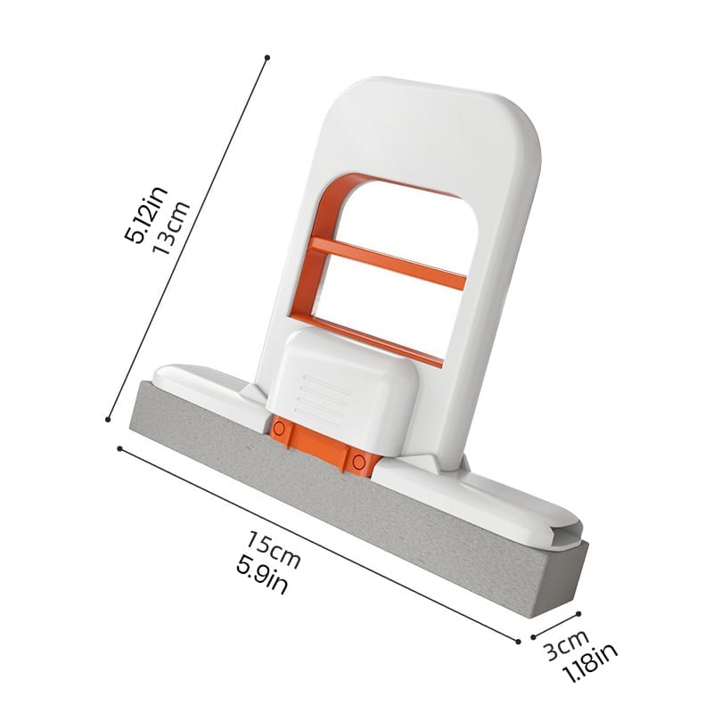 Hands-Free Mini Mop with Self-Wringing Handle & Reusable Cleaning Pad