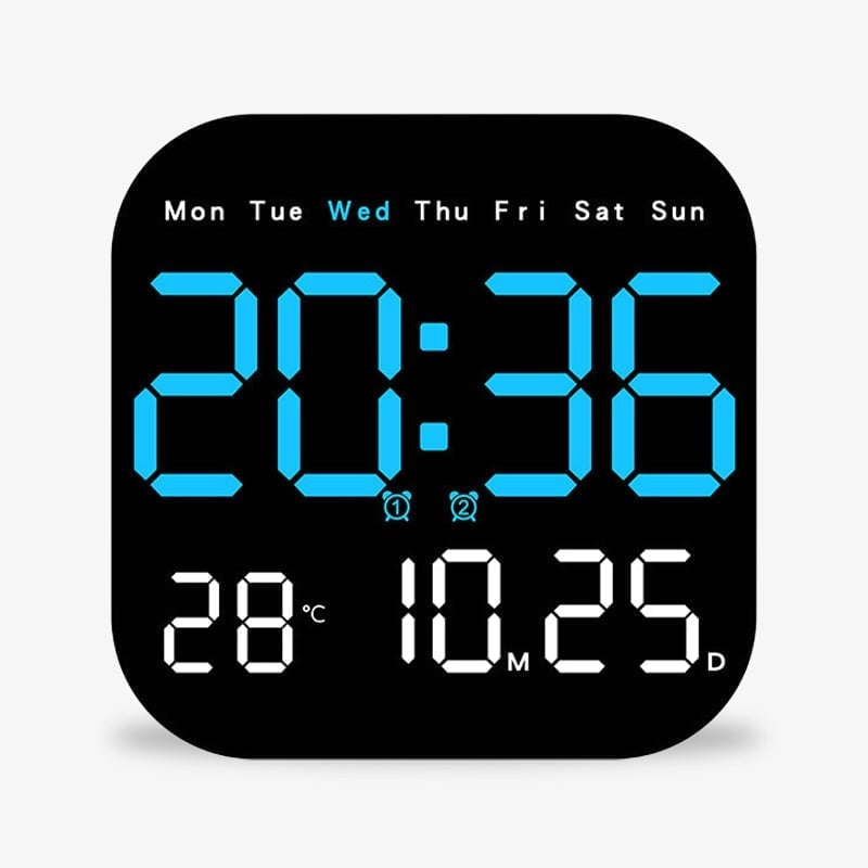 Multifunctional LED Digital Clock with Temperature & Remote Control