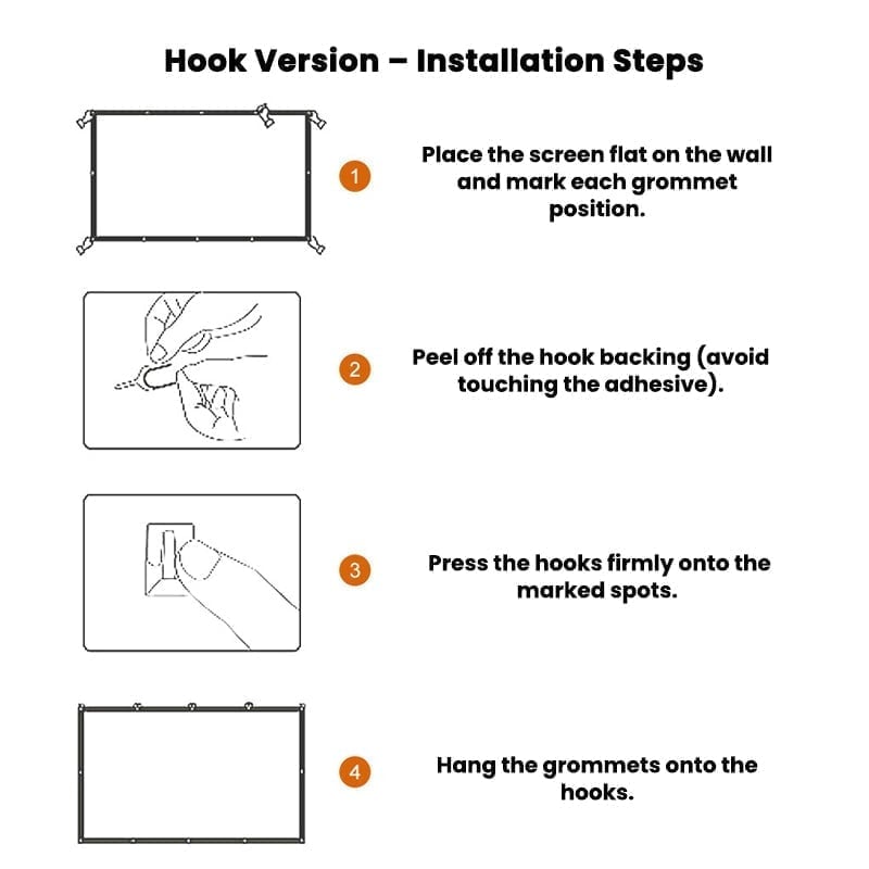 High-Gain Anti-Light Foldable Projector Screen