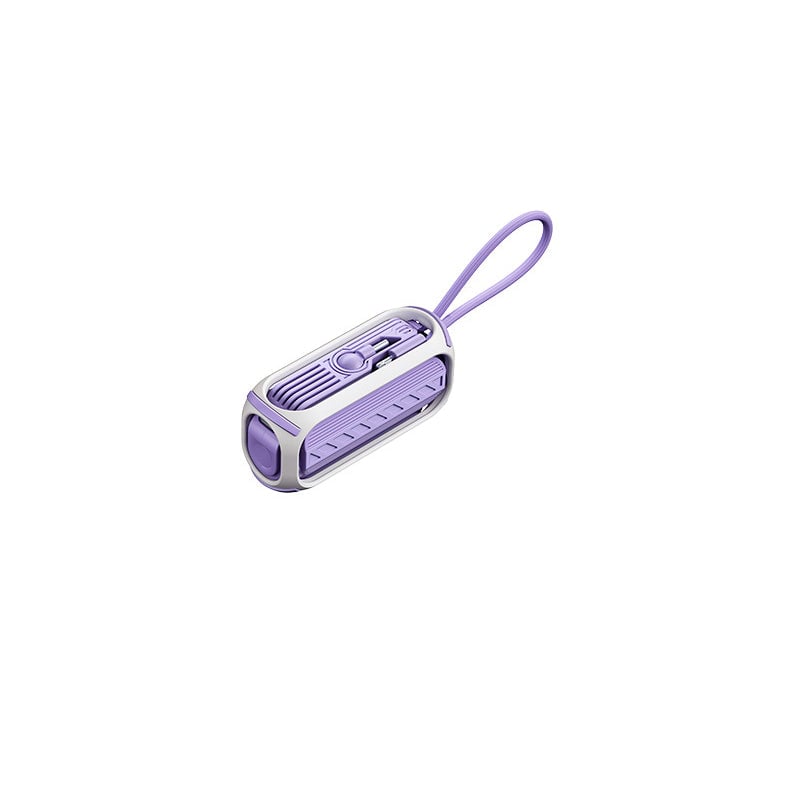 Zevran 5000mAh Compact Fast Charging Power Bank with Built-In Cable