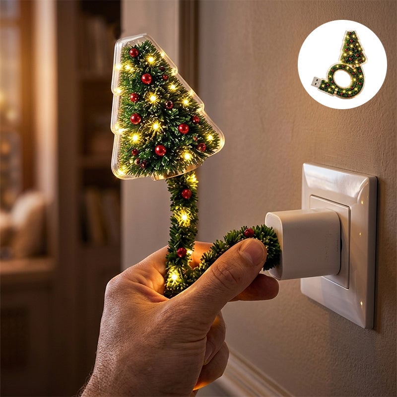 Christmas Tree LED Projection Lamp with 6 Festive Patterns