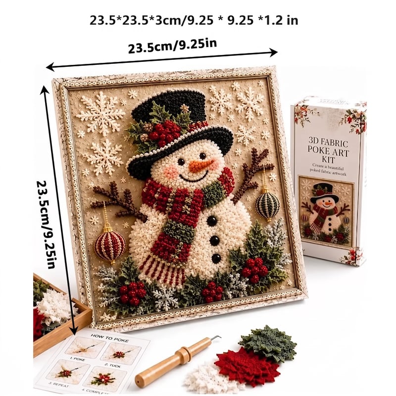 3D Christmas Tree Fabric Poke Art Craft Kit