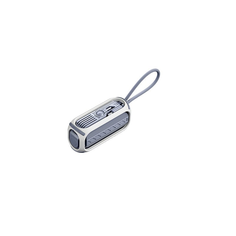 Zevran 5000mAh Compact Fast Charging Power Bank with Built-In Cable