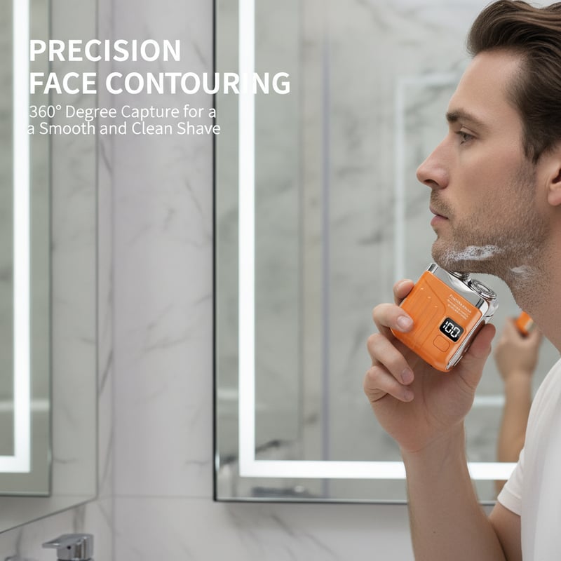 Rechargeable Dual-Head Electric Shaver with LED Display