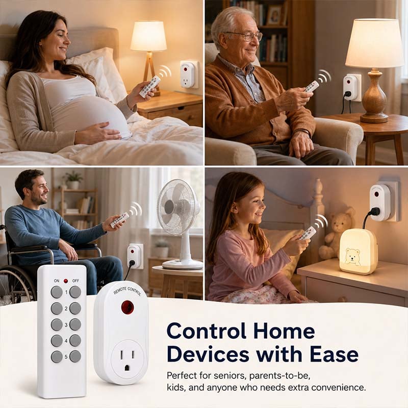 Wireless Remote Control Power Socket with Safety Protection