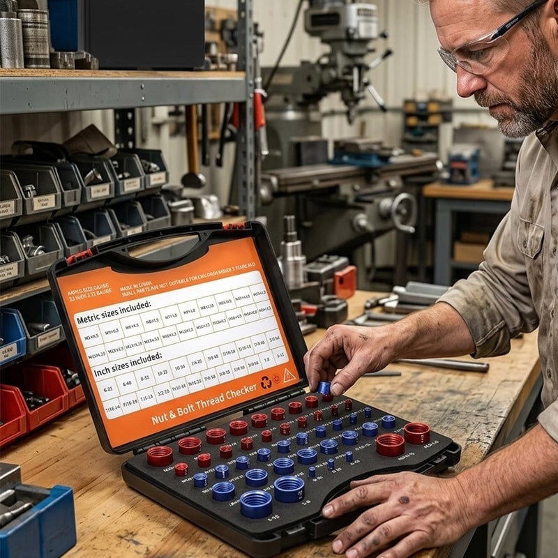 Metric Nut and Bolt Thread Checker Set