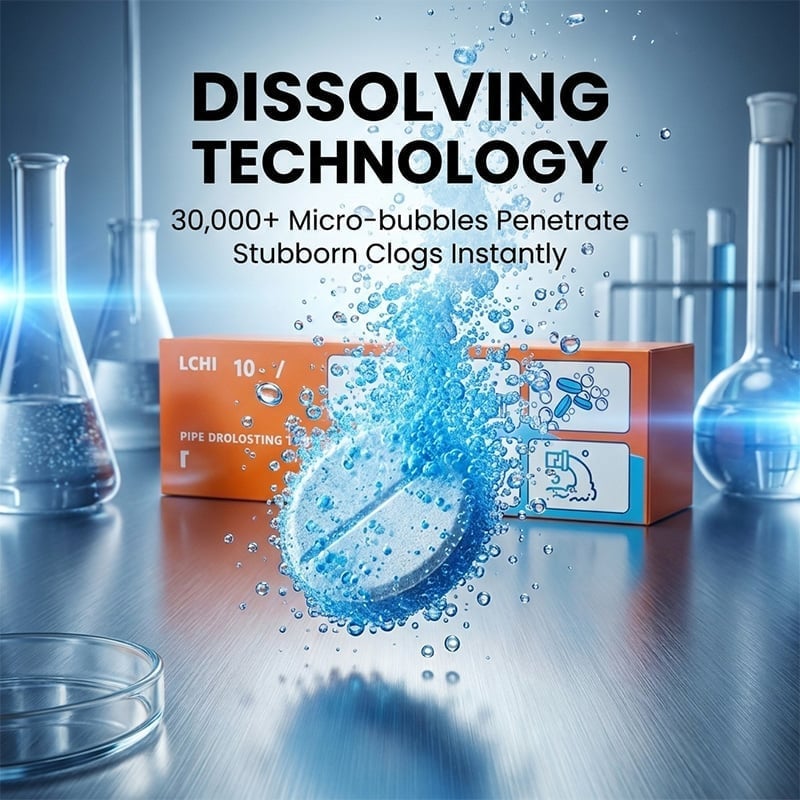 Powerful Pipe Declogging & Cleaning Tablets for Household Drains