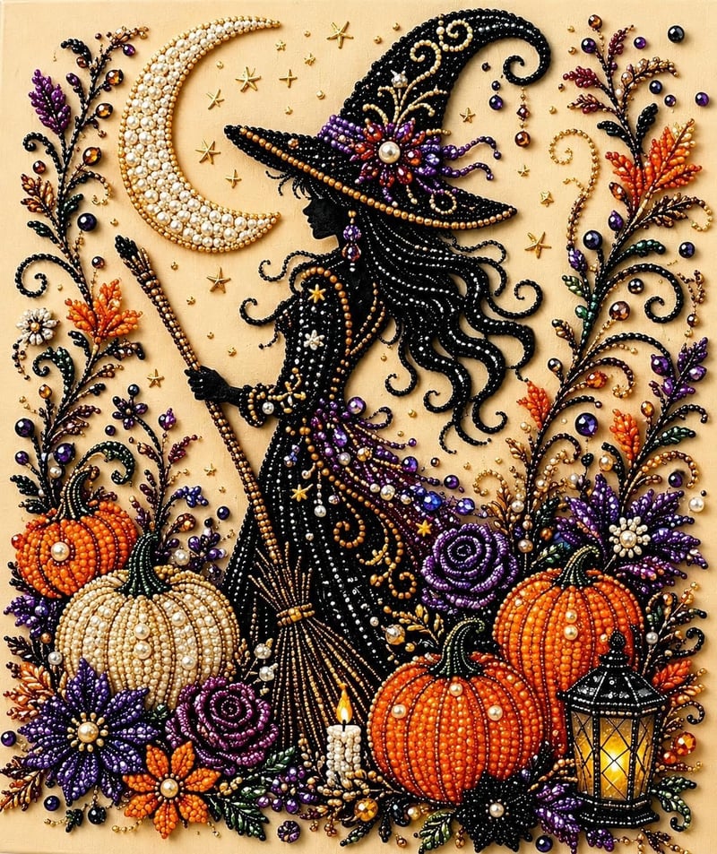 Halloween Pumpkin & Ghost Diamond Art Craft Kit
