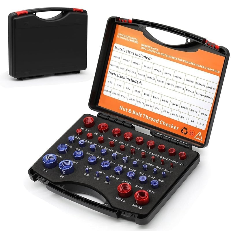 Metric Nut and Bolt Thread Checker Set