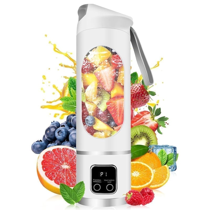 Rechargeable Portable Juicer with Dual Motor & 12-Blade System