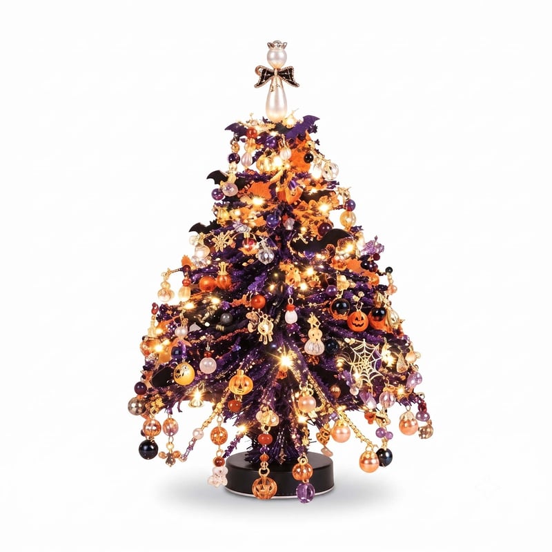 DIY Beaded Christmas Tree Craft Kit with Festive Decorations