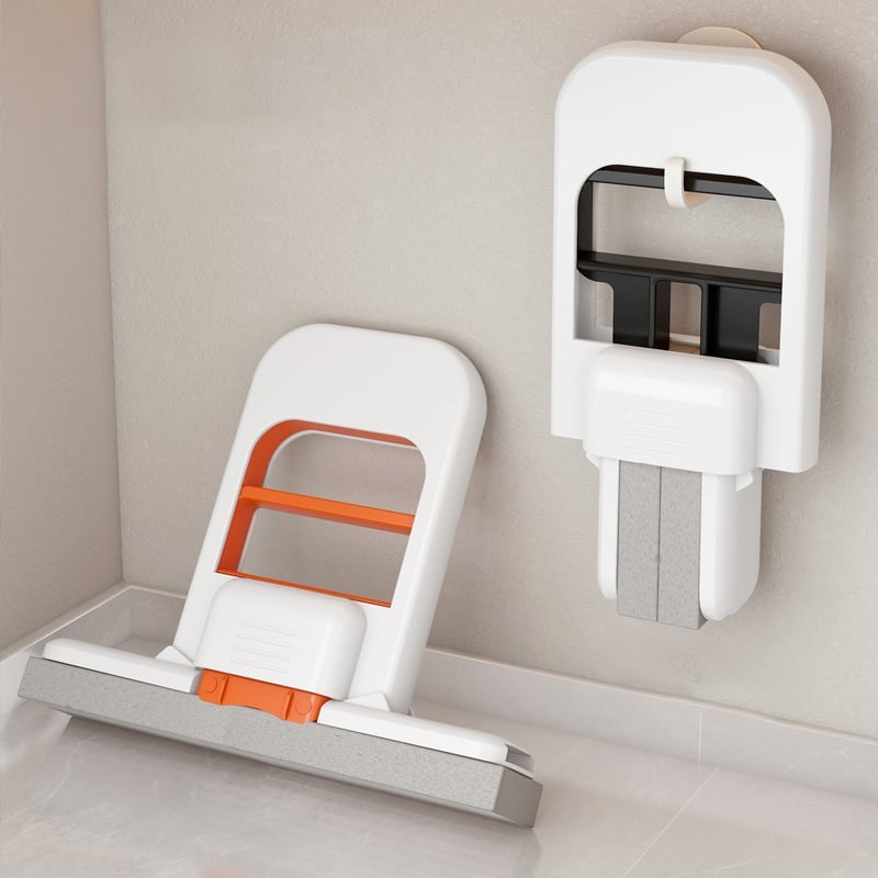 Hands-Free Mini Mop with Self-Wringing Handle & Reusable Cleaning Pad
