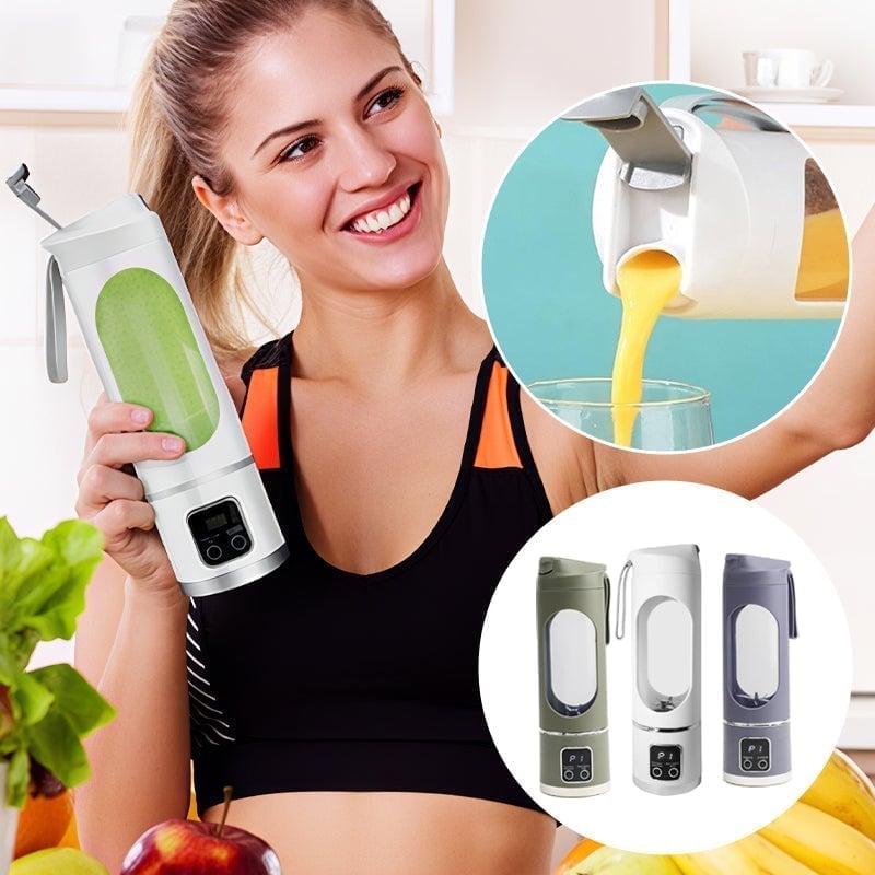 Rechargeable Portable Juicer with Dual Motor & 12-Blade System