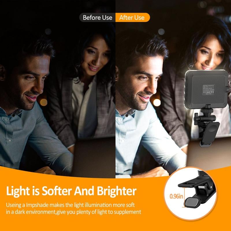 Liora Rechargeable LED Video Conference Light with Adjustable Colour Temperature