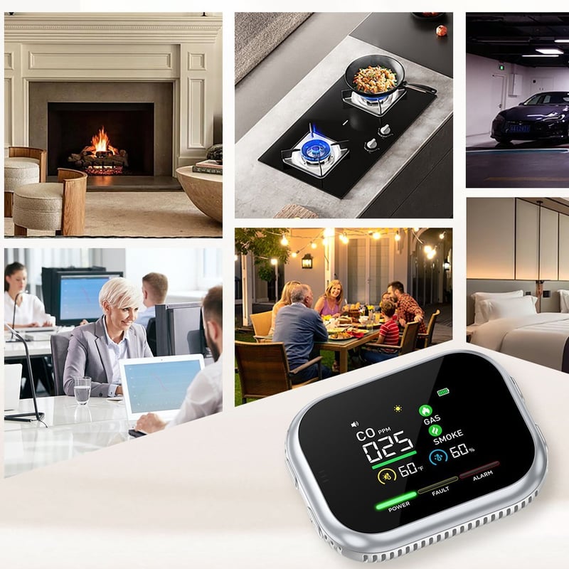 6-in-1 Smart Gas, Smoke & Carbon Monoxide Detector