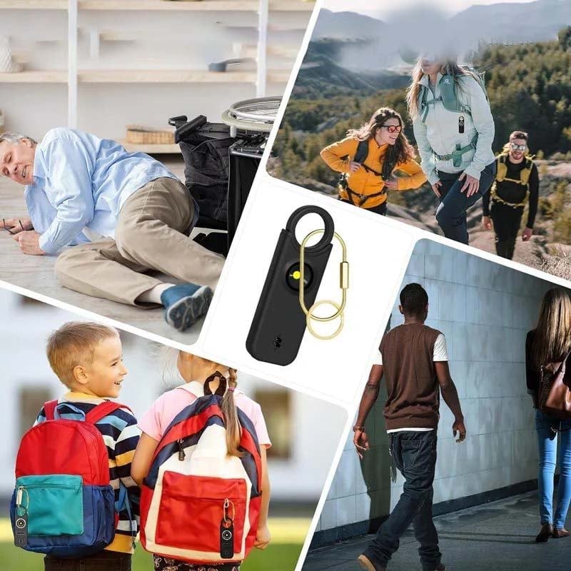 Rechargeable 135dB Personal Safety Alarm with LED Light