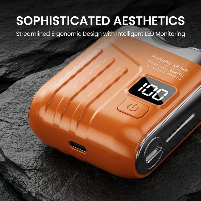 Rechargeable Dual-Head Electric Shaver with LED Display