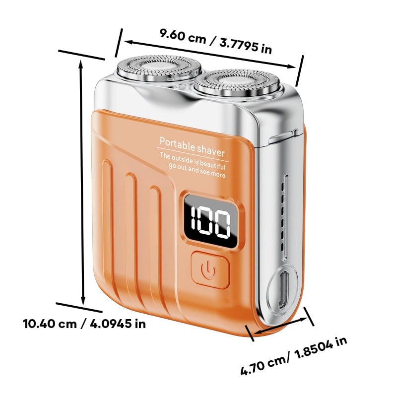 Rechargeable Dual-Head Electric Shaver with LED Display