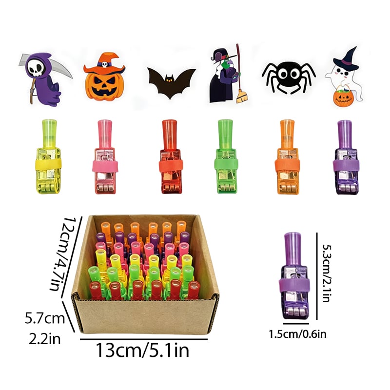 Halloween LED Projection Finger Lights with Spooky Patterns