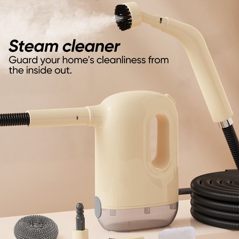 High-Pressure Handheld Steam Cleaner with Flexible Hose & Brush Attachment